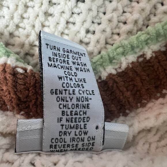 Rue 21 V-Neck Pullover Long Sleeve Women's Cream Academia Sweater Size Medium - Picture 7 of 9